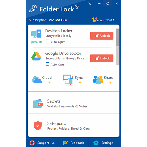 screenshot of Folder Lock